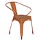 Flash Furniture Orange Metal Stack Chair with Teak Poly Resin Seat CH-31270-OR-PL1T-GG - alternate 8